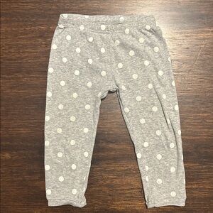 Carter's Gray Pants with White Polka Dots